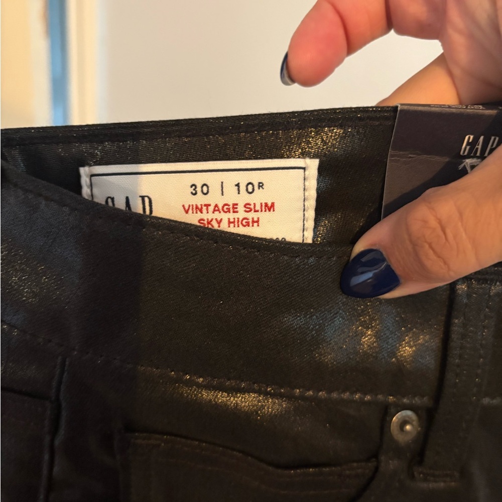 GAP Black Vintage Slim Coated Jeans - Picture 2 of 3